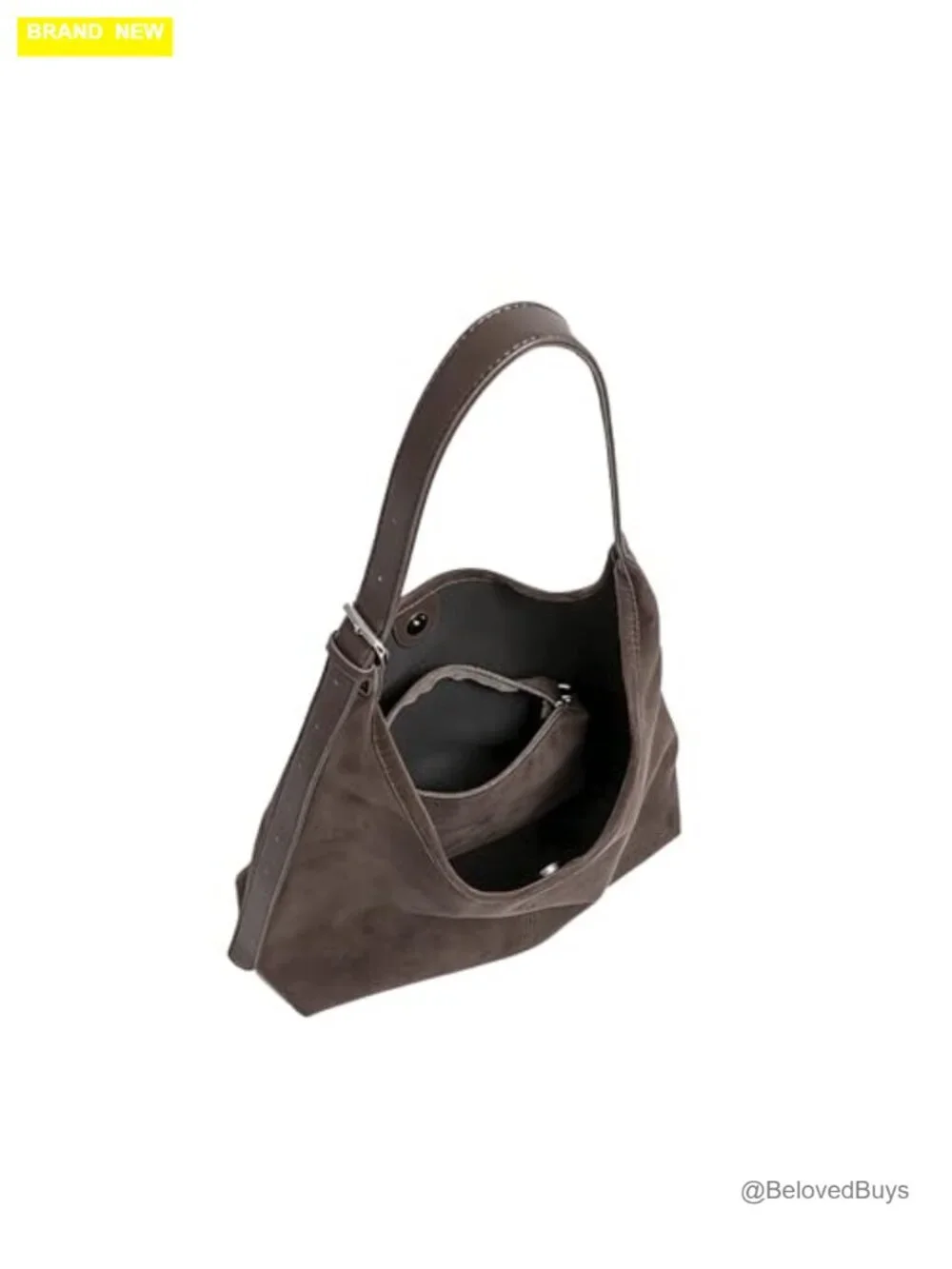 Large Slouchy Hobo Shoulder Bag Tote Purse Faux Suede Work Travel